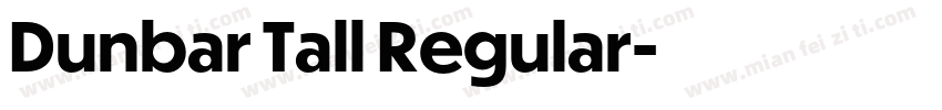 Dunbar Tall Regular字体转换